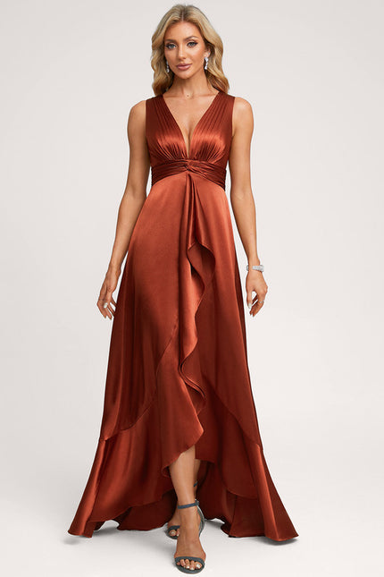 Robe Portefeuille Satin Fluide Élégante - gallery 2