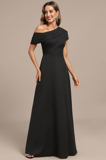 Robe Portefeuille Noire Élégante - gallery 4