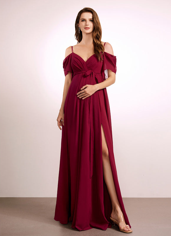 Robe Portefeuille Maternité Élégante - gallery 1