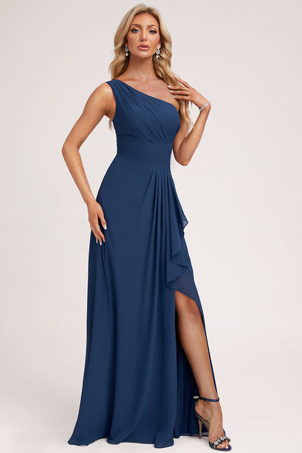 Robe Portefeuille Asymétrique Marine - gallery 3