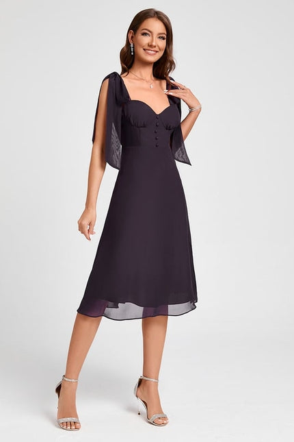 Robe Portefeuille Satinée Nuit - gallery 3