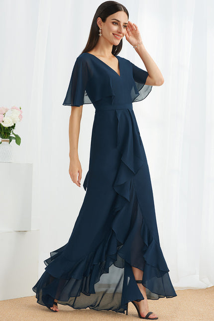 Robe Portefeuille Vaporeuse Marine - gallery 1