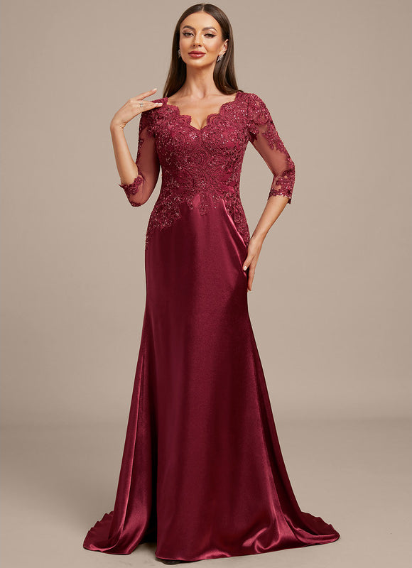 Robe Portefeuille Satin Bordeaux Élégante - gallery 4