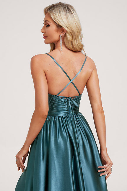 Robe Portefeuille Satin Rose Chic - gallery 4