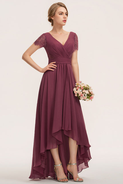 Robe Portefeuille Bordeau Évasée - gallery 4