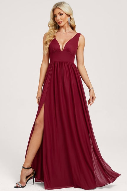 Robe Portefeuille Vaporeuse Bordeaux - gallery 2