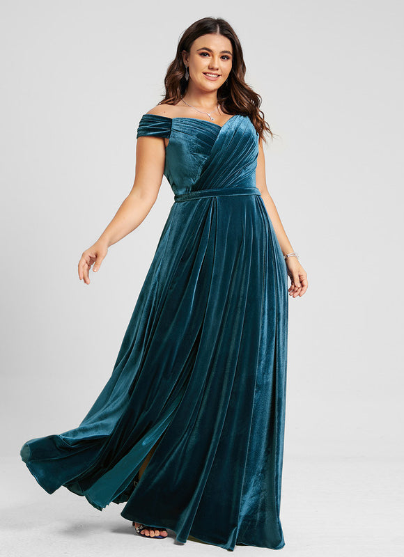 Robe Portefeuille Velours Émeraude Chic - gallery 9