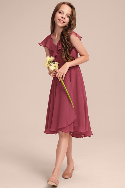Robe Portefeuille Mousseline Asymétrique - gallery 2