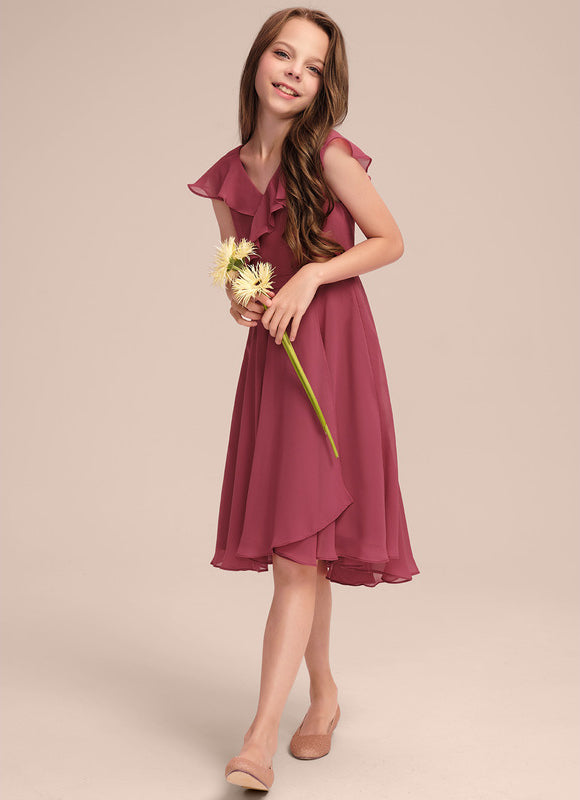 Robe Portefeuille Mousseline Asymétrique - gallery 2