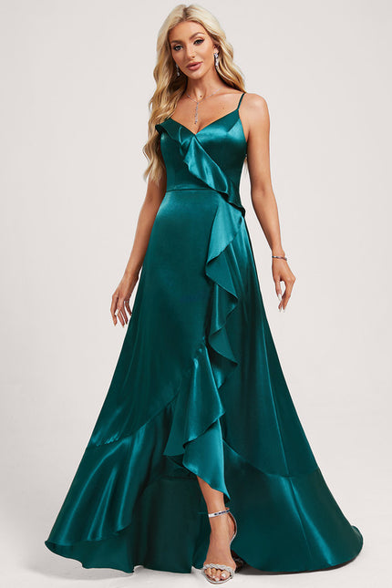 Robe Portefeuille Satin Fluide Élégante - gallery 1