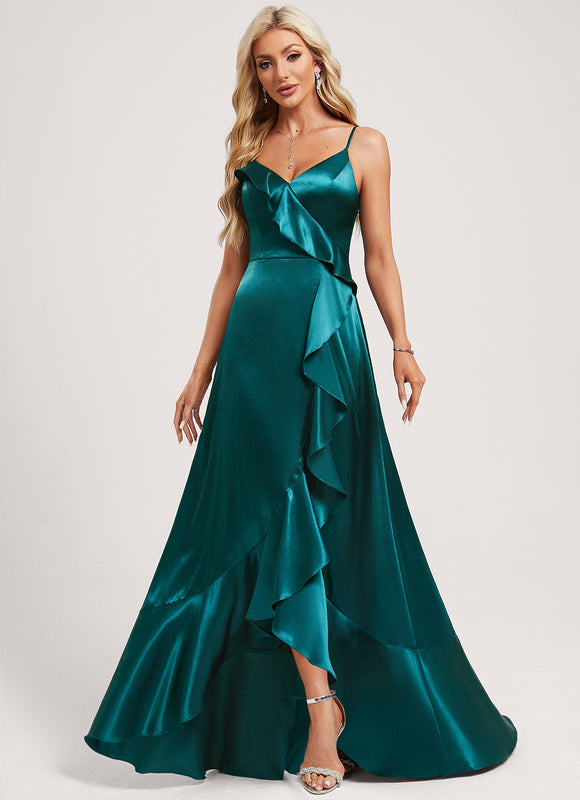 Robe Portefeuille Satin Fluide Élégante - gallery 1