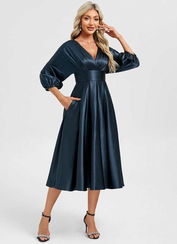 Robe Portefeuille Satinée Élégance