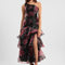 Robe Portefeuille Asymétrique Florale