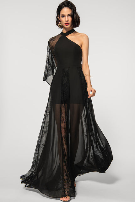 Robe Portefeuille Noire Éthérée