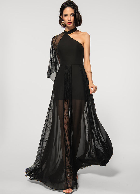 Robe Portefeuille Noire Éthérée