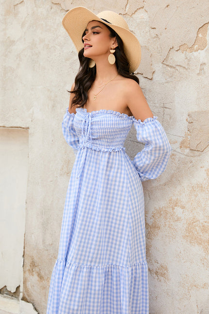 Robe Portefeuille Vichy Céleste - gallery 2