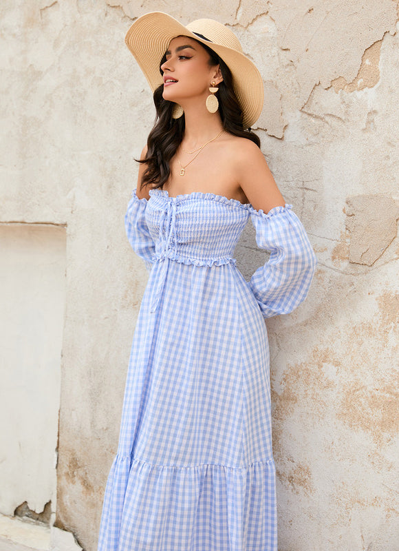 Robe Portefeuille Vichy Céleste - gallery 2