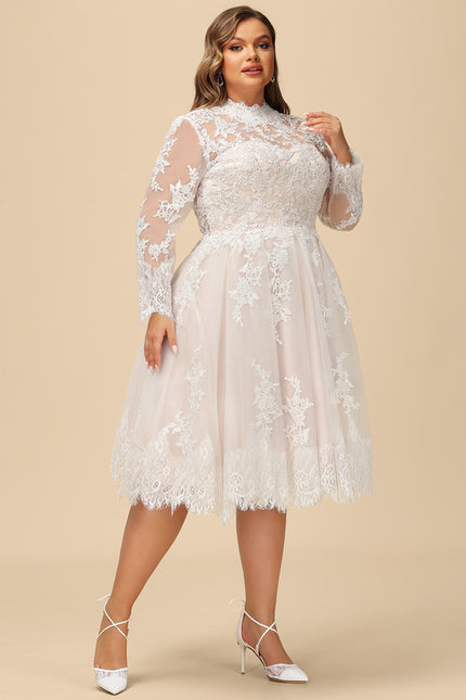 Robe Portefeuille Tulle Dentelle - gallery 9