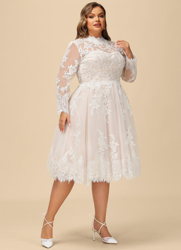 Robe Portefeuille Tulle Dentelle - gallery 9