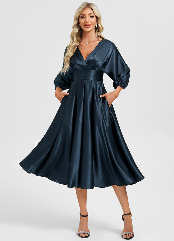 Robe Portefeuille Satinée Élégance - gallery 4