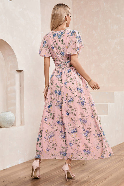 Robe Portefeuille Florale Navy - gallery 7