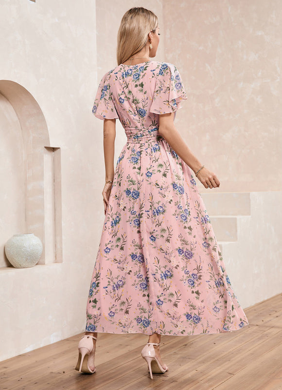 Robe Portefeuille Florale Navy - gallery 7