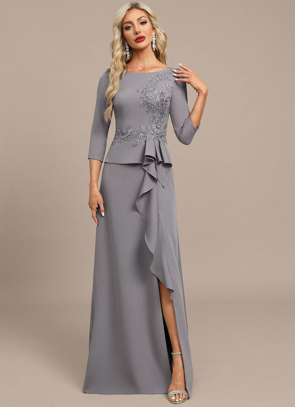 Robe Portefeuille Grise Élégante - gallery 2