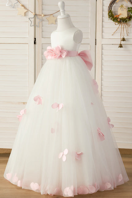 Robe Portefeuille Tulle Fleuri - gallery 3
