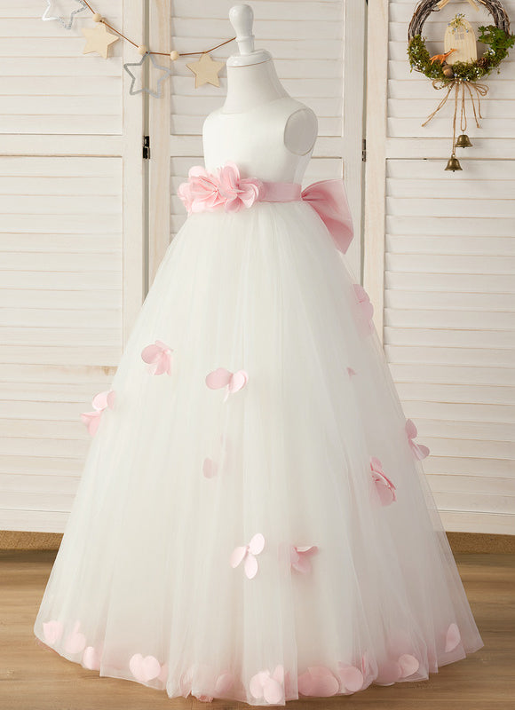 Robe Portefeuille Tulle Fleuri - gallery 3