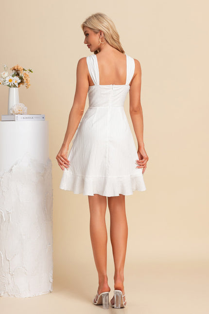 Robe Portefeuille Blanche Asymétrique - gallery 1