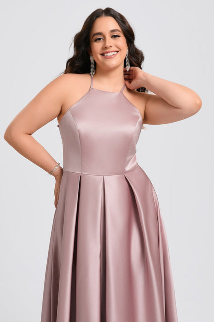 Robe Portefeuille Asymétrique Rose - gallery 9