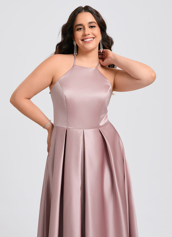 Robe Portefeuille Asymétrique Rose - gallery 9