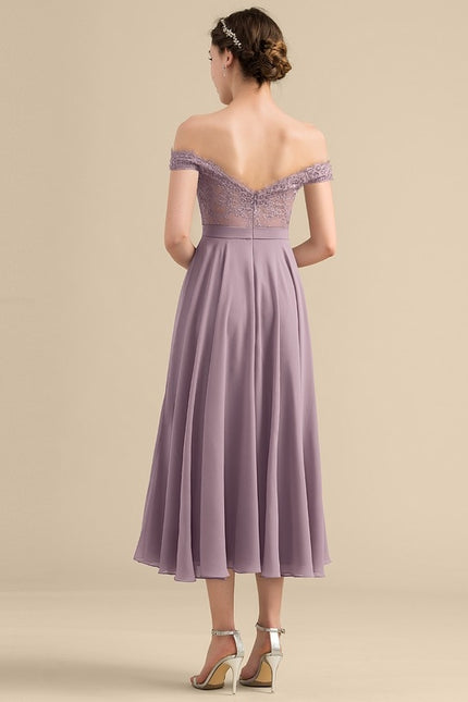 Robe Portefeuille Lilas Aérienne - gallery 3