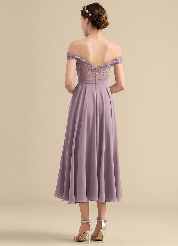 Robe Portefeuille Lilas Aérienne - gallery 3