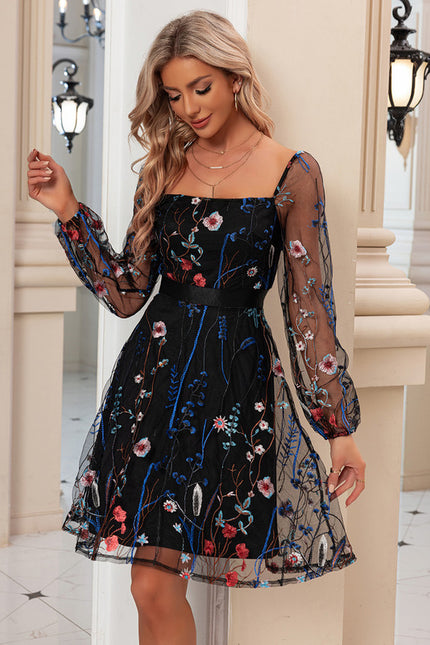 Robe Portefeuille Fleur Nocturne