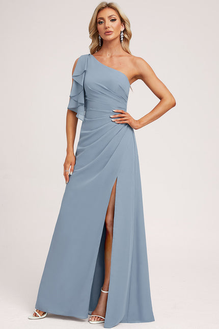 Robe Portefeuille Asymétrique Marine - gallery 4