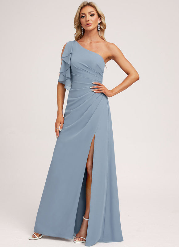 Robe Portefeuille Asymétrique Marine - gallery 4