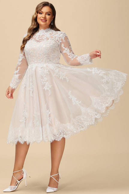 Robe Portefeuille Tulle Dentelle - gallery 6