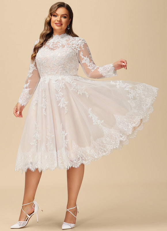 Robe Portefeuille Tulle Dentelle - gallery 6