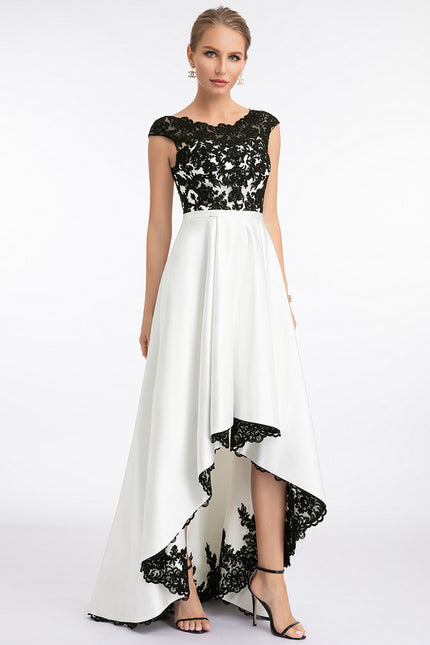 Robe Portefeuille Satinée Contrastée - gallery 5