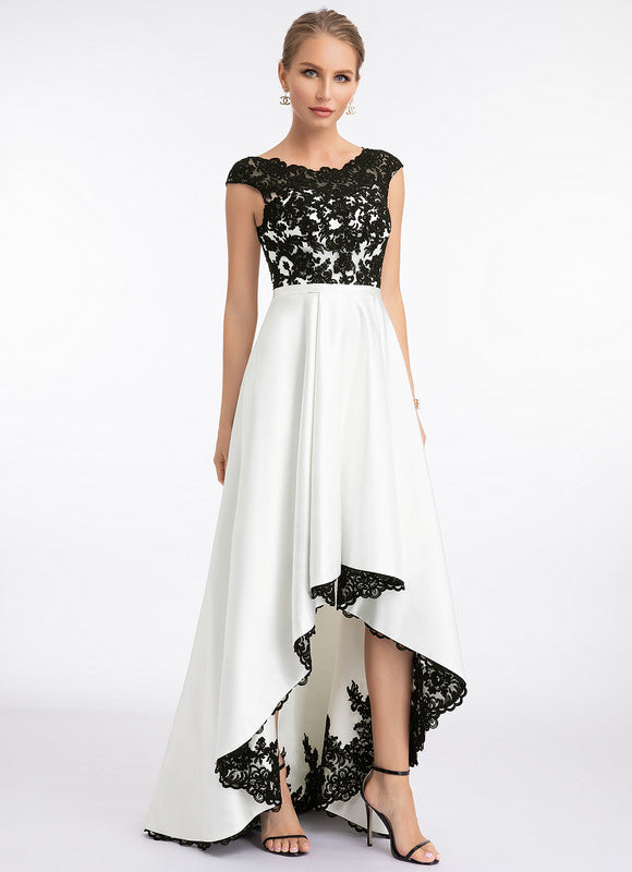 Robe Portefeuille Satinée Contrastée - gallery 5