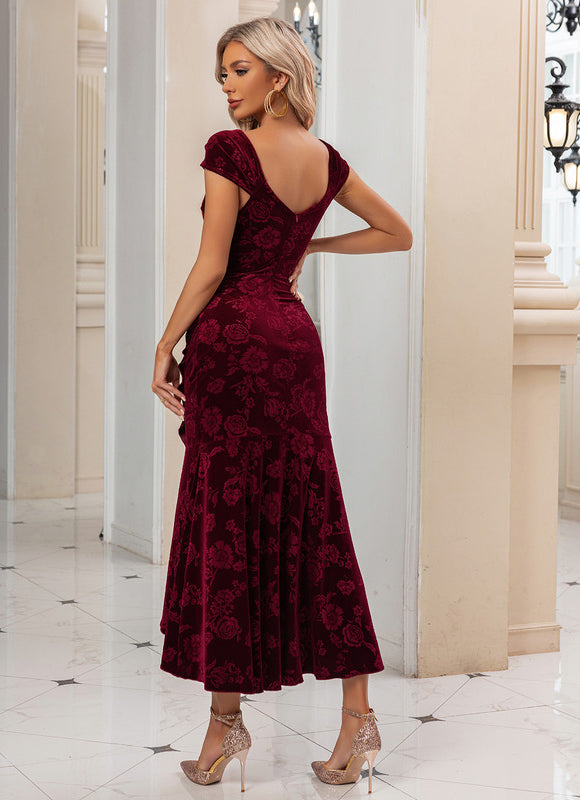 Robe Portefeuille Velours Élégant - gallery 5