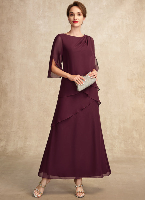 Robe Portefeuille Mousseline Prune