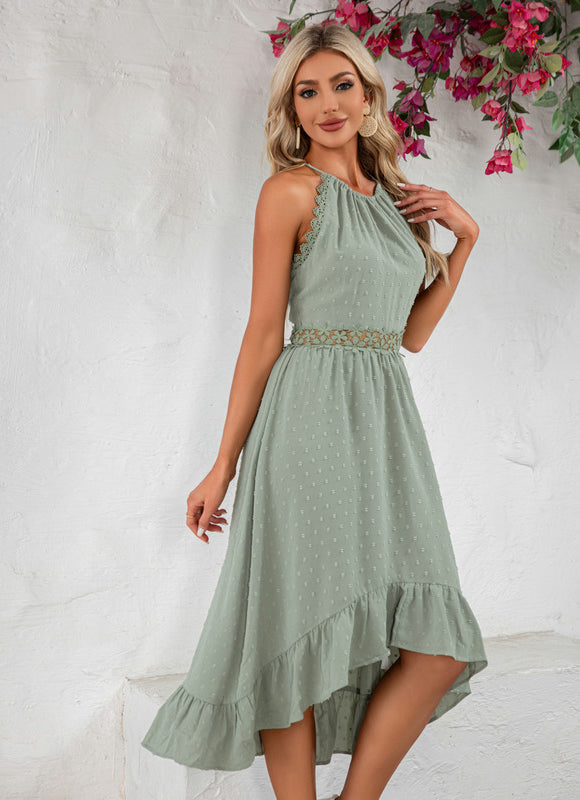 Robe Portefeuille Ailée Vert Deau