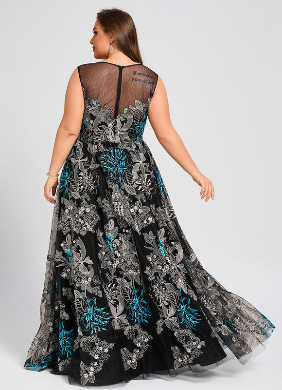 Robe Portefeuille Évasée Noire - gallery 8