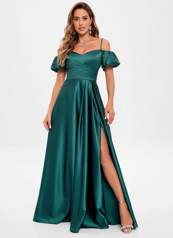 Robe Portefeuille Satin Azur - gallery 4