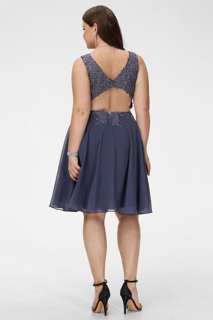 Robe Portefeuille Aérienne Bleu - gallery 8