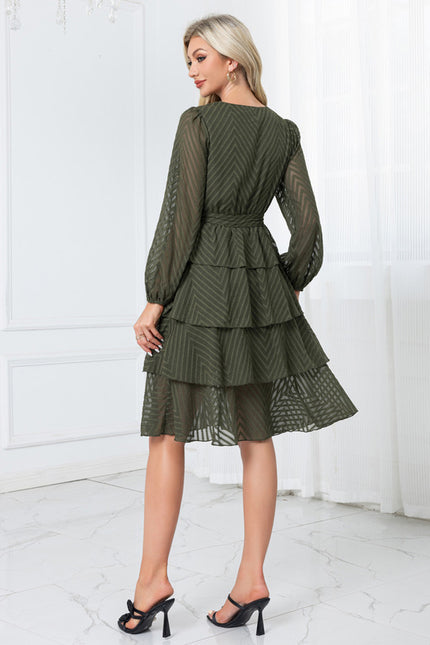 Robe Portefeuille Avec Volant - gallery 1