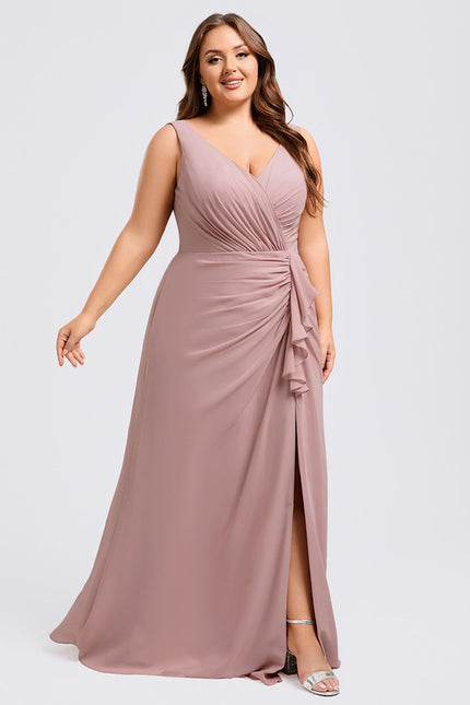 Robe Portefeuille Rose Drapée - gallery 8