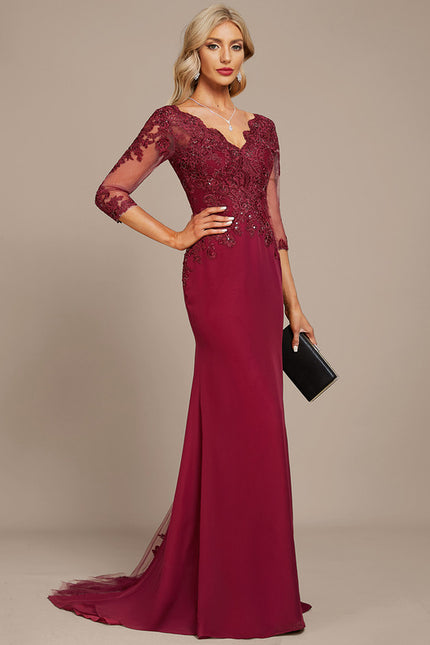 Robe Portefeuille Bordeaux Élégance - gallery 2